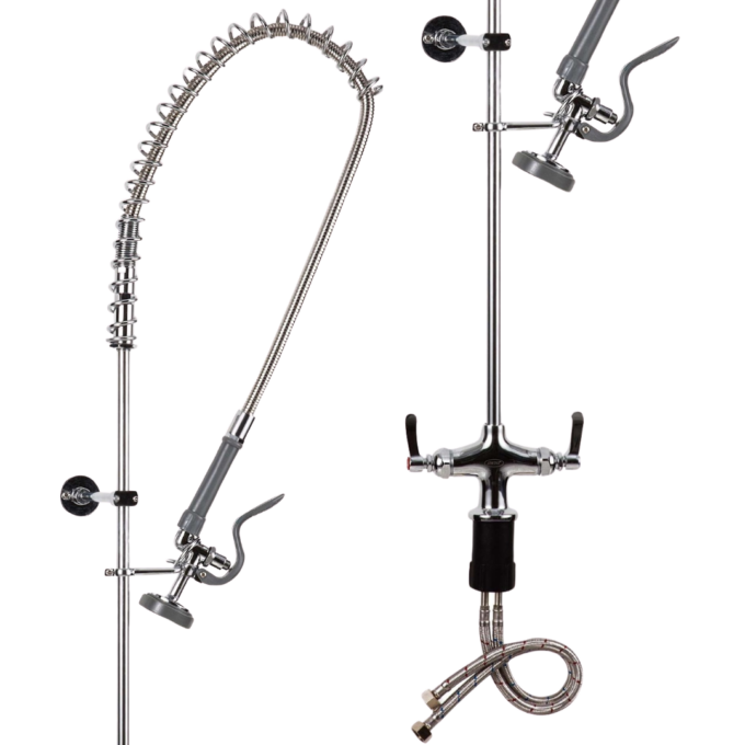 Jiwins PS13B Mounted Faucet (Easy Install Pre-Rinse Unit)