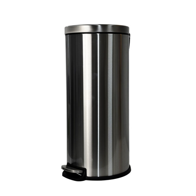 MaxBin 30L Stainless Soft Close Round Step Bin