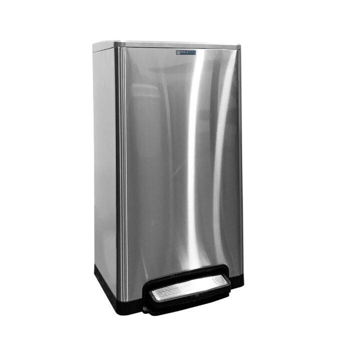 MaxBin 50L Stainless Steel Square Step Bin