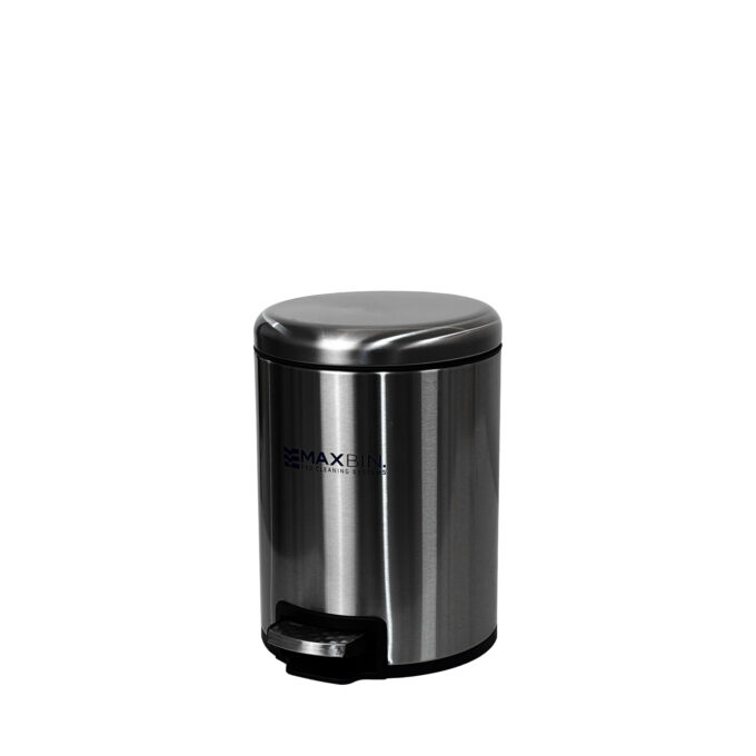 MaxBin 5L Stainless Soft Close Round Step Bin