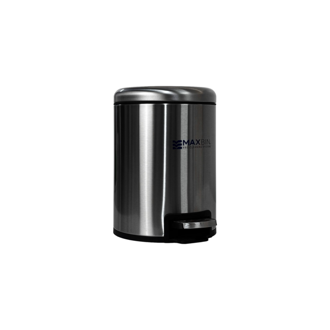 MaxBin 5L Stainless Soft Close Round Step Bin
