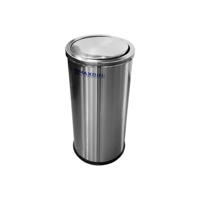 MaxBin 30L Stainless Steel Fingerprint-Free Swing Cover Trash Bin