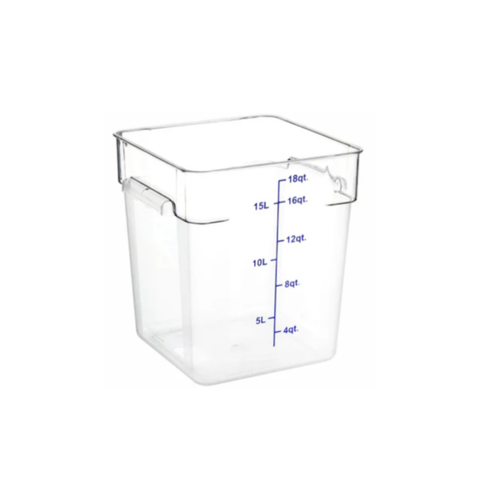 Jiwins P-065C Square Food Storage Container 18L, Clear
