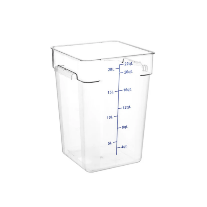 Jiwins P-066C Square Food Storage Container 22L, Clear