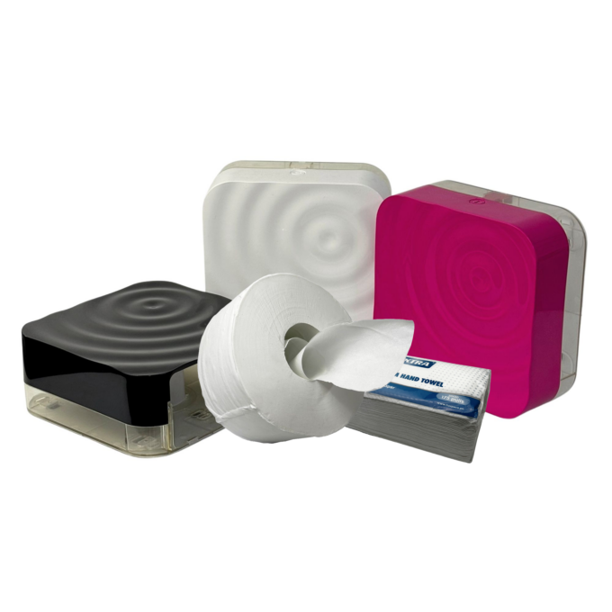 Bundle (Interfolded): Siilk Jumbo Roll or interfolded Tissue Dispenser