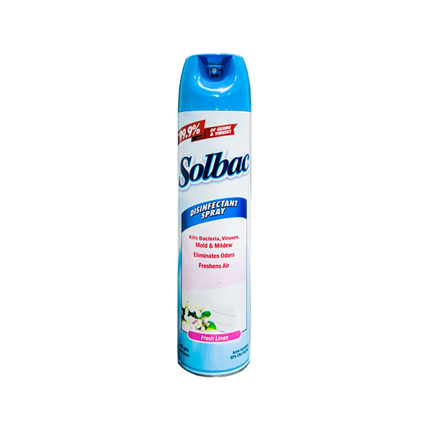 Solbac Fresh Linen Disinfectant Spray 400 grams | HOSPECO | Hospeco