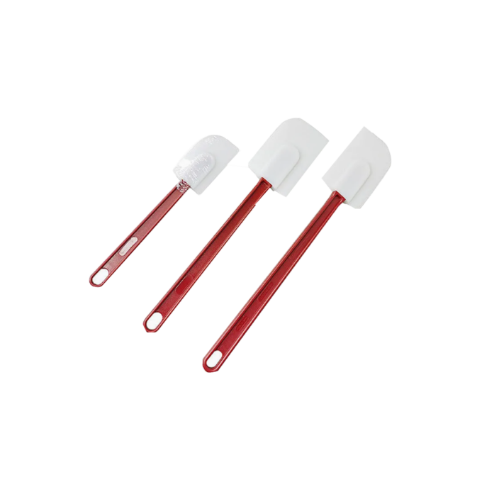 Uniqleen Silicone High Heat Spatula 14″ | Blade-Head, Red Handle | BA3067