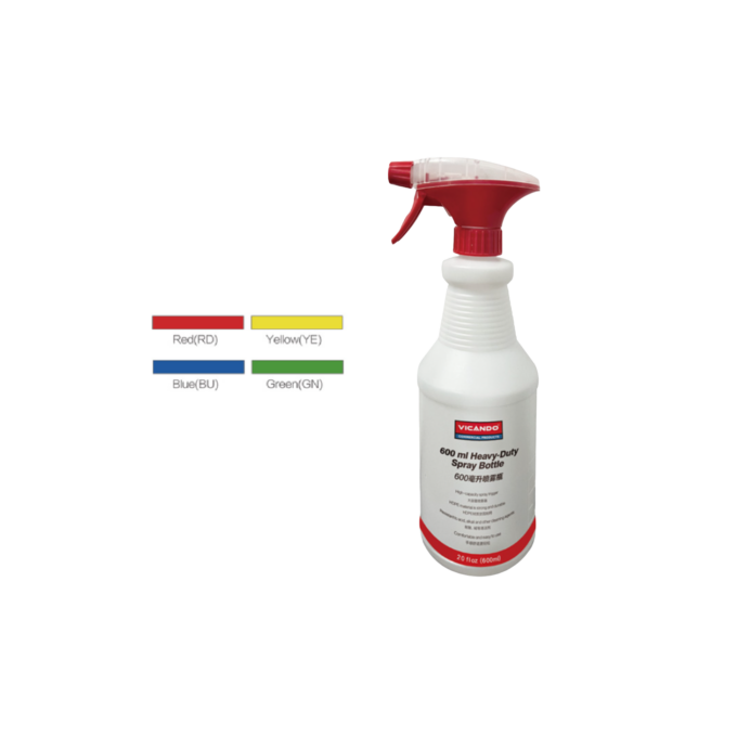 Vicando S600B Heavy Duty Spray Bottle 600ml, Red