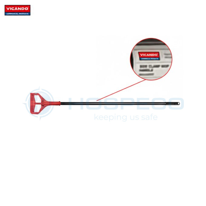 Vicando C6400 Side Clip Mop Handle, Red