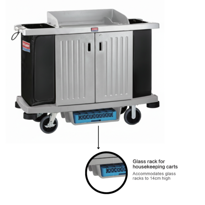 Vicando-GRH-Glass rack for Housekeeping carts