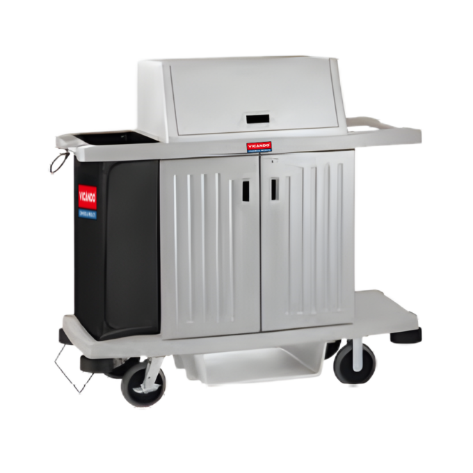 Vicando-HCH-White hood for housekeeping cart