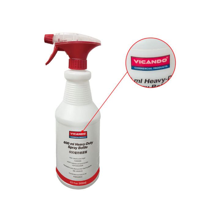Vicando S600B Heavy Duty Spray Bottle 600ml, Red