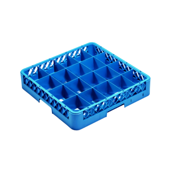 Jiwins JW-20 20-Compartment Glass Rack, Blue