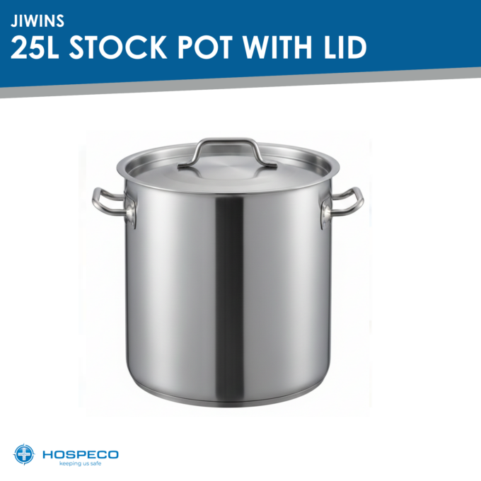 Jiwins SA3232 S/S Stock Pot with Lid 25L