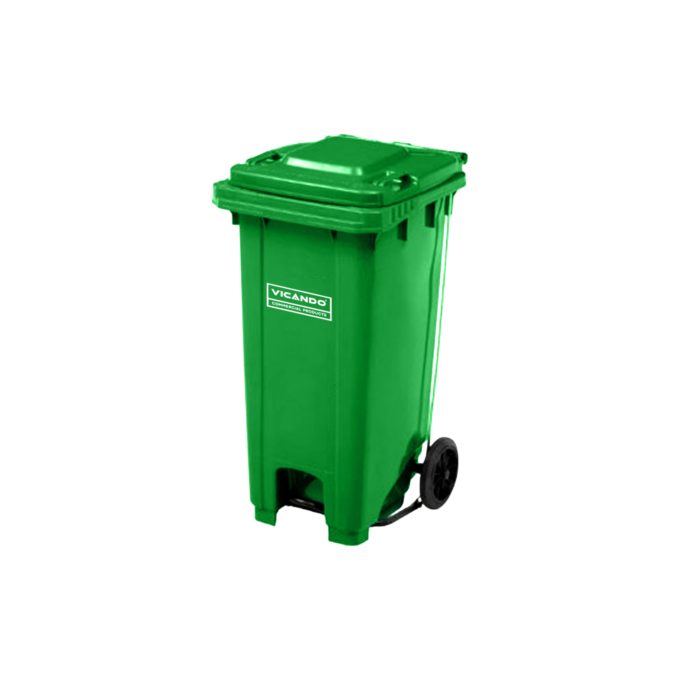 Vicando 120L Wheeled Trash Bin, Green