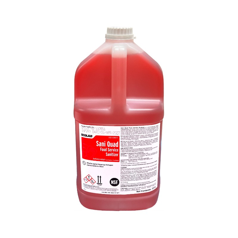 Ecolab Sani Quad Food Service Sanitizer 1 Gallon - 1