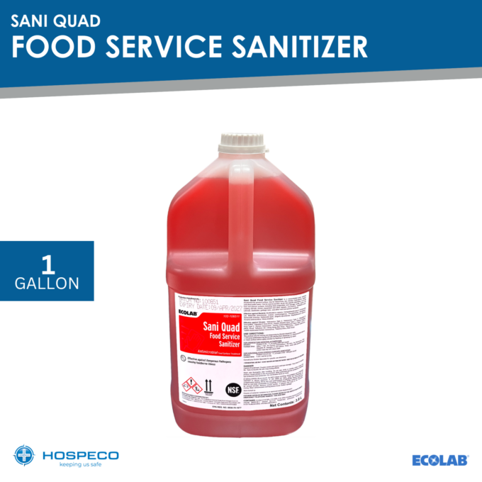Ecolab Sani Quad Food Service Sanitizer 1 Gallon | HOSPECO