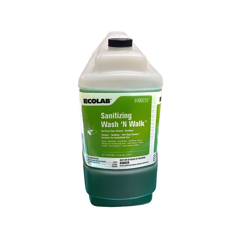 Ecolab Sanitizing Wash N Walk 2.5 Gallon - 1