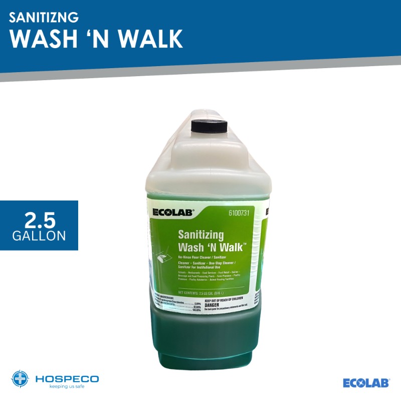 Ecolab Sanitizing Wash N Walk 2.5 Gallon - 5