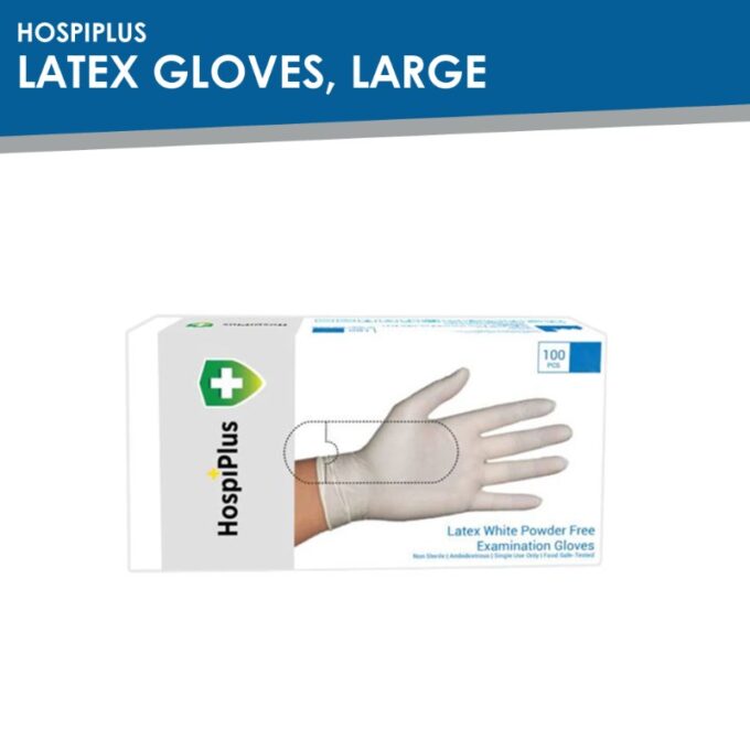 HospiPlus Latex Gloves, Large