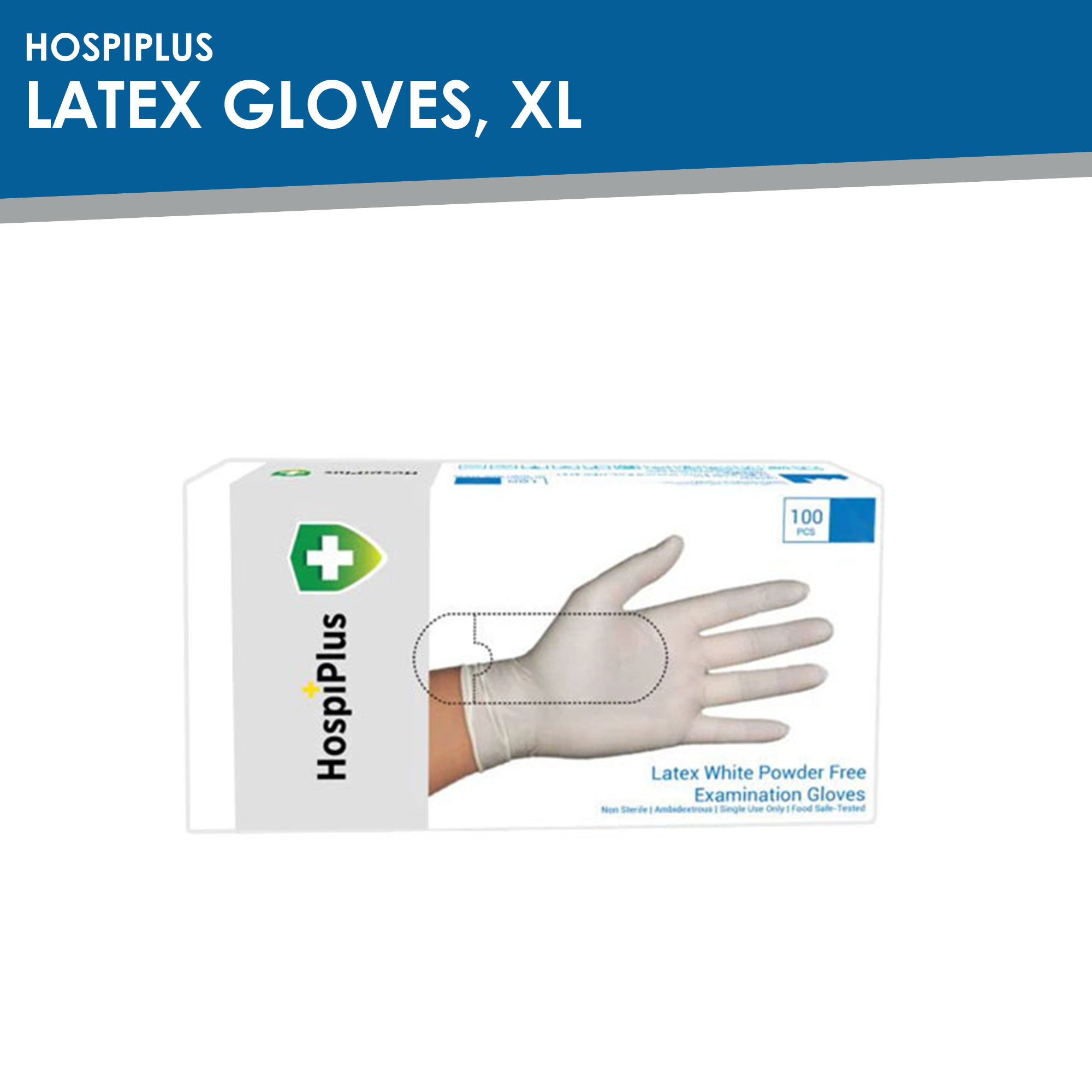 HospiPlus Latex Gloves, XL - 2