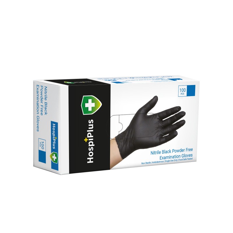 Hospiplus Nitrile Gloves Black - 1