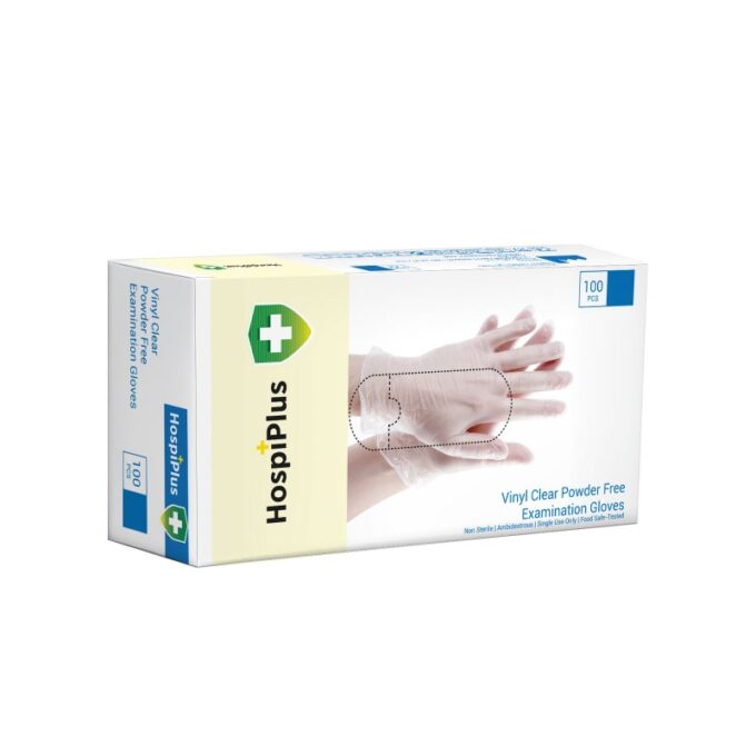 Hospiplus Vinyl Gloves Clear, Large