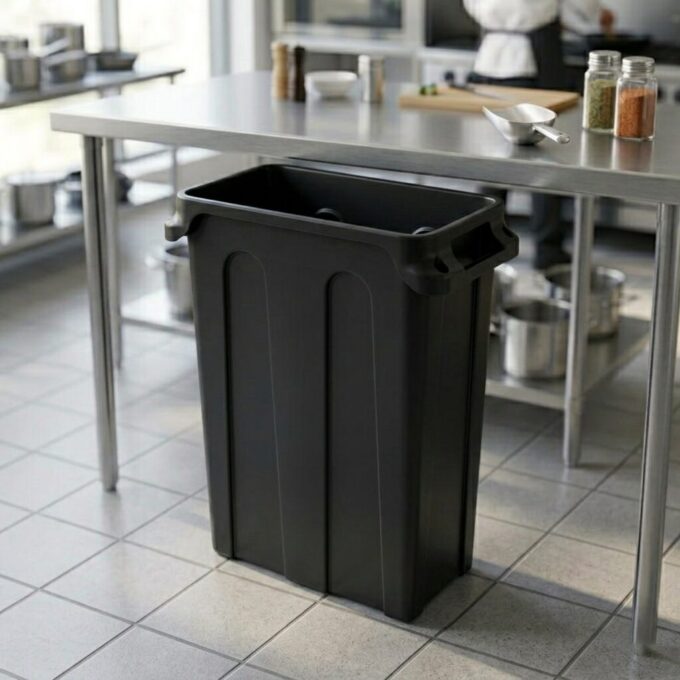 Jiwins CR76V 87L Vented Channel Slim Container, Black