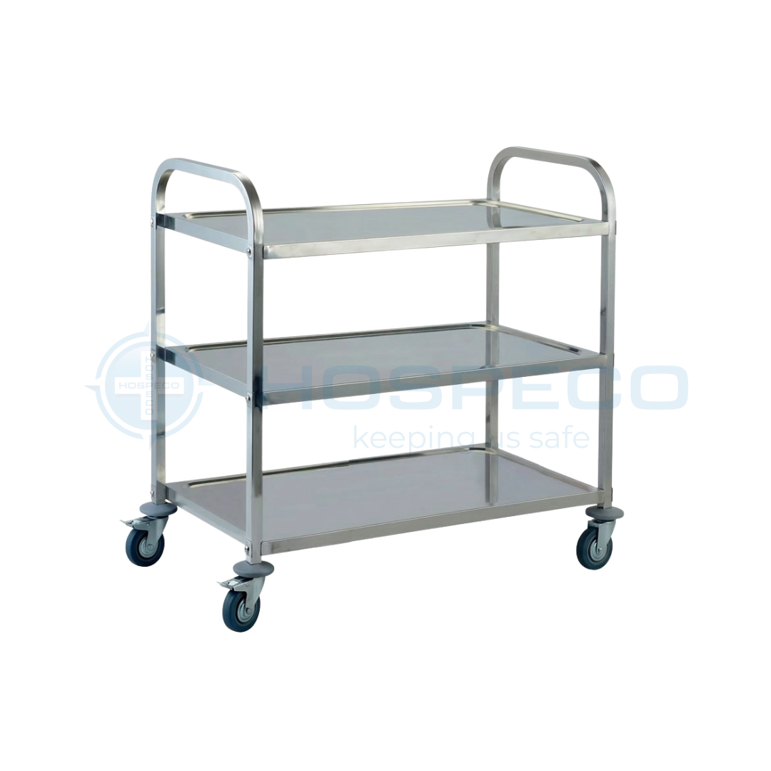 Jiwins JW-TS395 3-Tier S S Serving Trolley - 1