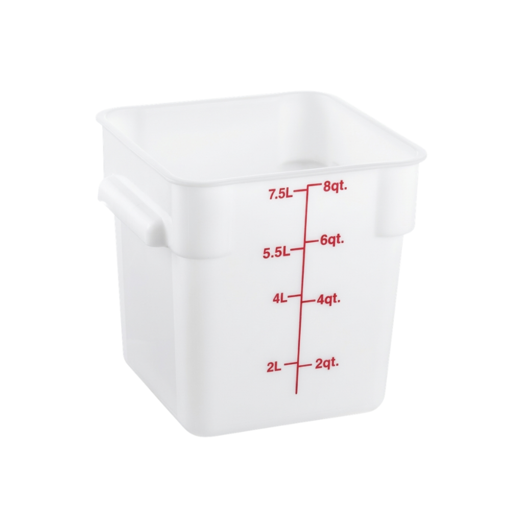 Jiwins P-063P Square Food Storage Container 8L, Translucent | Hospeco