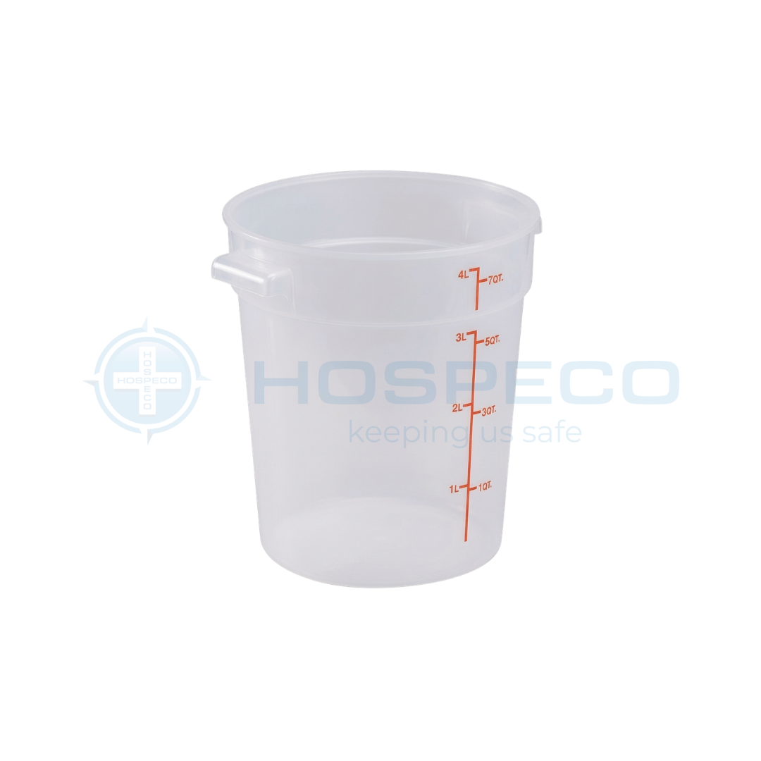Jiwins - P-102P 4 QT Plastic Round Food Storage Containers PP Clear_1