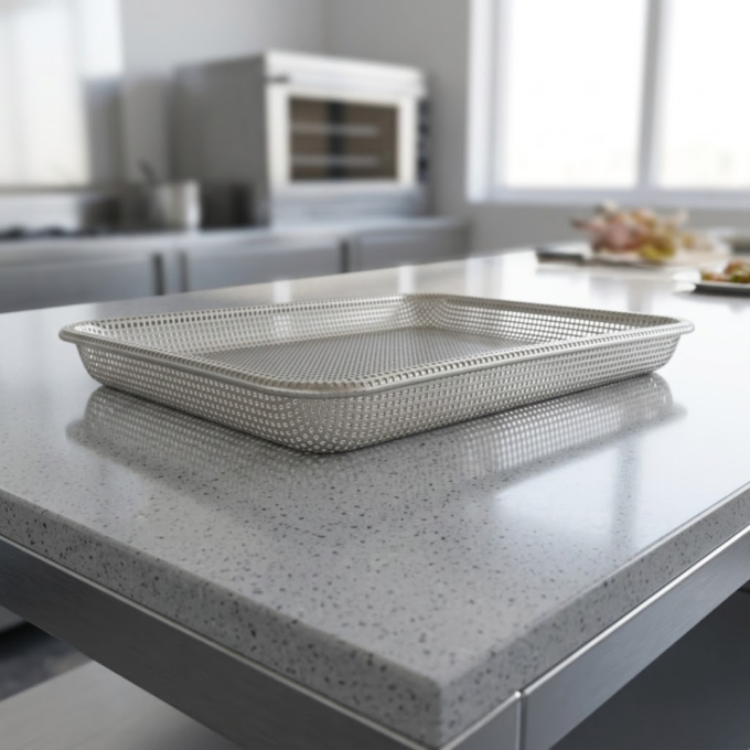 Jiwins PSP1813 Fully Perforated Aluminum Sheet Pan Closed-Bead
