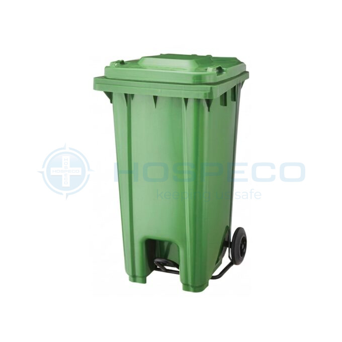 Uniqleen 120L Wheeled Trash Bin, Green | JA3064