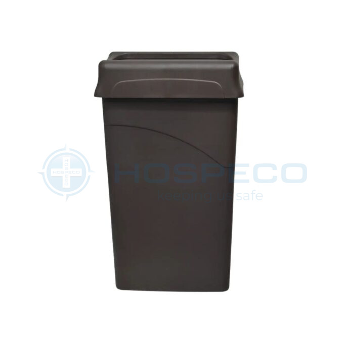 Uniqleen 87L Slim Rectangular Trash Bin, Black | JA3043