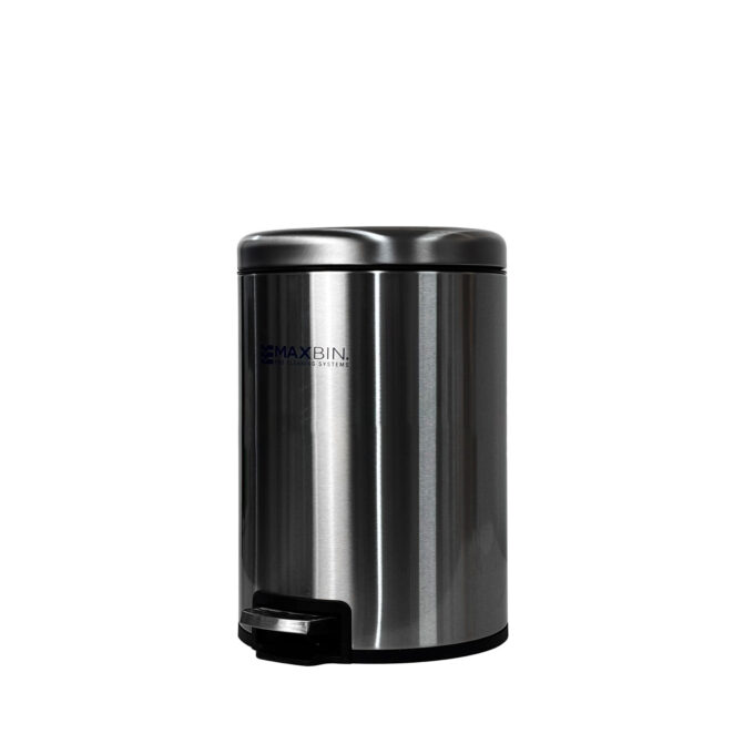 MaxBin 12L Stainless Soft Close Round Step Bin