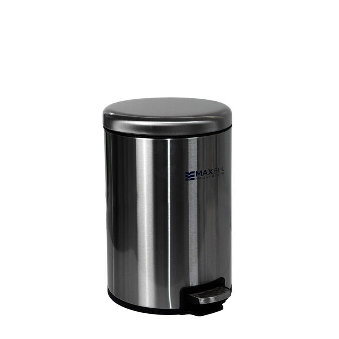 MaxBin 12L Stainless Soft Close Round Step Bin