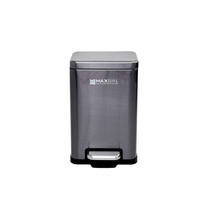 Maxbin 8L Black Gold Horizontal Step Bin Soft Close