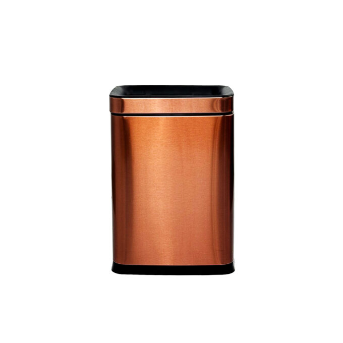 8L Rosegold ectangular Open Top Trash Bin with Plastic Inner Bin