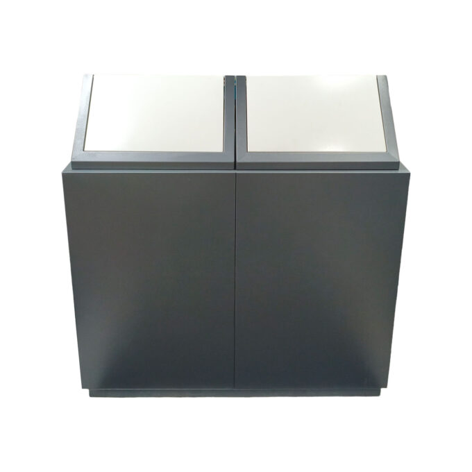 Stainless Steel Squared Swing Type Trashbin
