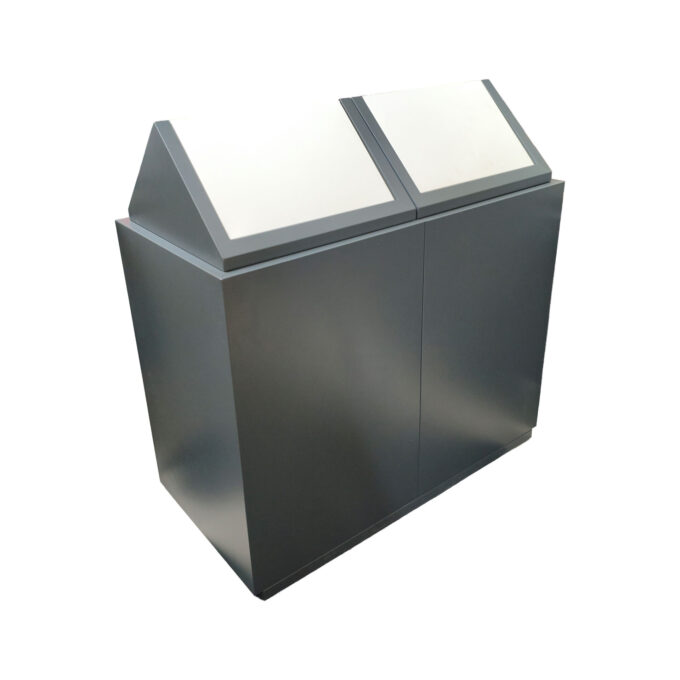 Stainless Steel Squared Swing Type Trashbin