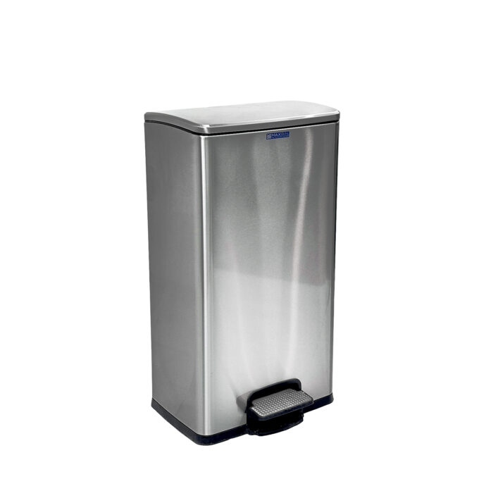 Maxbin Stainless Steel Squared Step Bin 40L