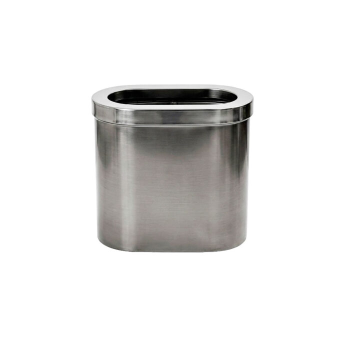 Stainless Steel Oval Trashbin Open