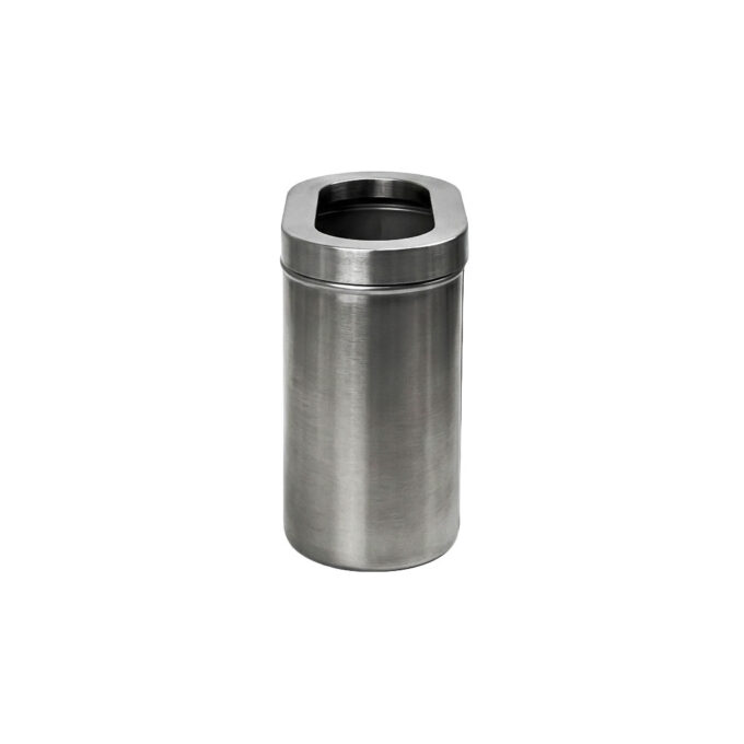 Stainless Steel Oval Trashbin Open