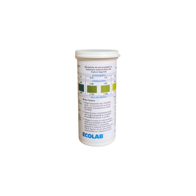 Ecolab Antimicrobial Fruit & Vegetable Treatment Test Strip