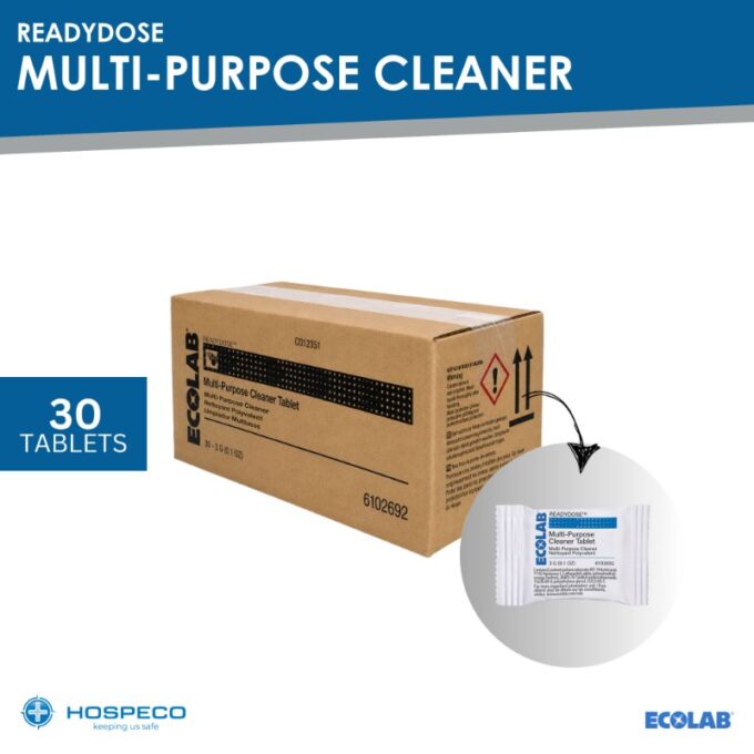 Ecolab ReadyDose Multi-Purpose Cleaner 3g – 30 tablets | HOSPECO