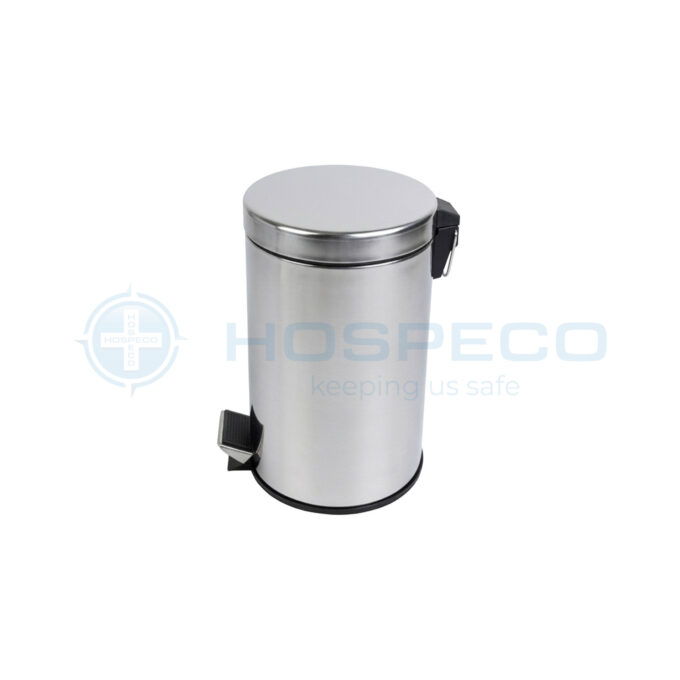 12L Stainless Steel Cylindrical Step Bin