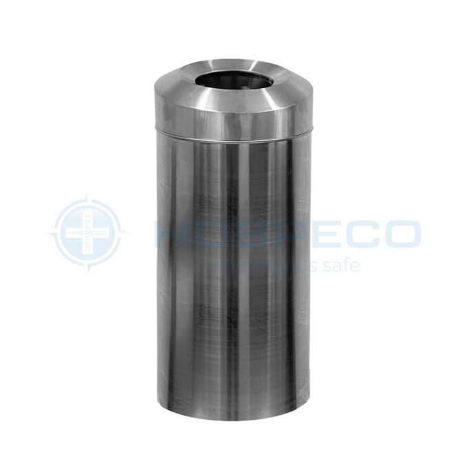 44L Stainless Steel Cylindrical Slanted Cover Trash Bin