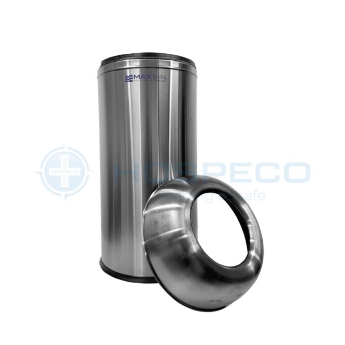 MaxBin 50L Stainless Steel Electroplated Trash Bin Black Gold