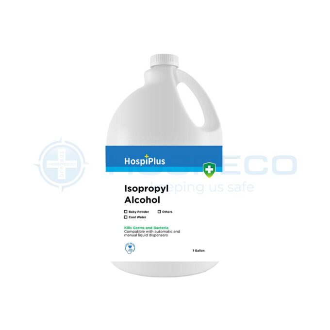 HospiPlus Isopropyl Alcohol Cool Water Gallon | Antiseptic Disinfectant | HOSPECO