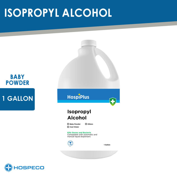 HospiPlus Isopropyl Alcohol Baby Powder Gallon | Antiseptic Disinfectant | HOSPECO